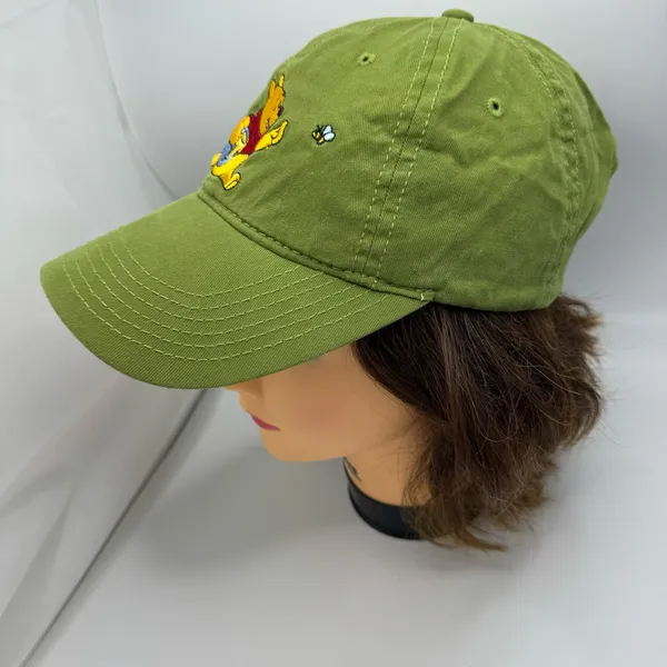 Disney Winnie the Pooh Honeypot Baseball Hat in Olive Green Adjustable Cap - Image 3