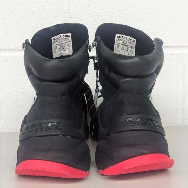 - New Sorel kinetic Rngd black red waterproof snow caribou boot conquest Sz 6 - Image 7