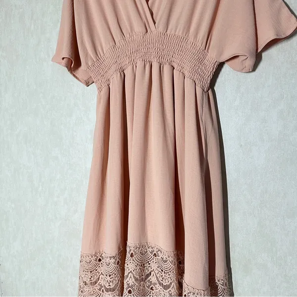 Baltic Born Women’s Vera Maxi Dress V-Neck Wedding Bridesmaid in Salmon XL - Image 6