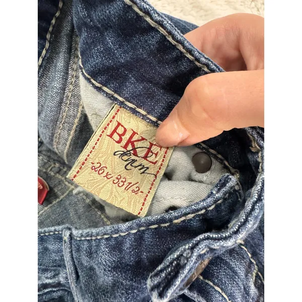 BKE Sierra Bootcut Flare Jeans 26x33.5 Y2K Low Rise Blue Denim Western - Image 4