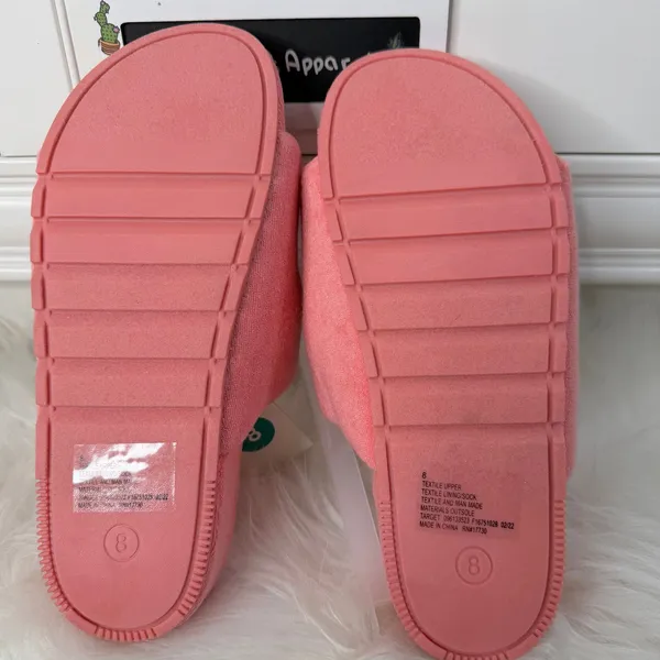 New Universal Thread Terry Cloth Platform Sandals Coral Orange Pink Size 8 - Image 5