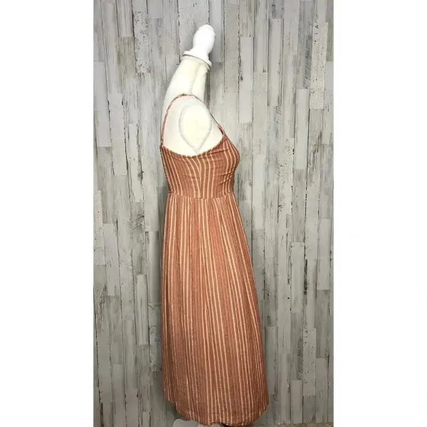 American Eagle‎ Women's Striped Button Down Midi Dress Size XS Multicolor - Image 3