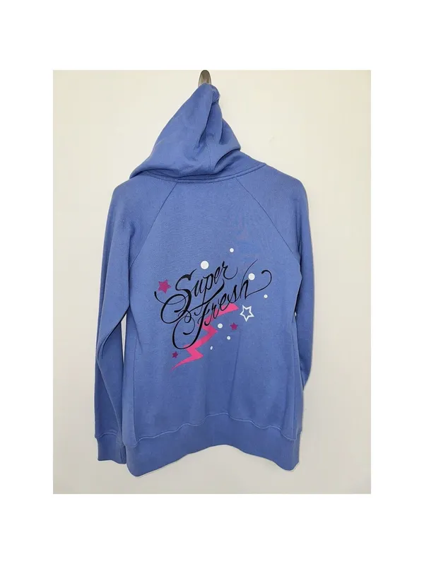 NEW Superfresh Panda & Crossbones Womens Full Zip Hoodie Hoodie Sweatshirt Small - Image 8