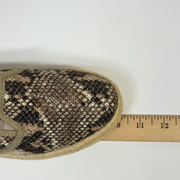 Clarks‎ Collection Womens Snake Print Espadrille Slip On Flats Brown Tan Size 7 - Image 7