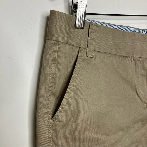 J. Crew 100% cotton chino‎ broken in khaki shorts size 10 - Image 3