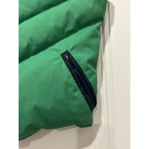 Vtg 80 Woolrich Woman Green Down Puffer Vest Chevron Quilted Western Medium Gorp - Image 3