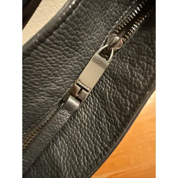 Tahari ASL Black Pebbled Leather Slouchy Hobo Shoulder Bag Adjustable Strap - Image 11