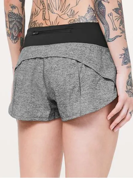 Lululemon Women’s Speed Up Short 2.5" Lined Run in Heather Lux Multi Black 2 - Image 2