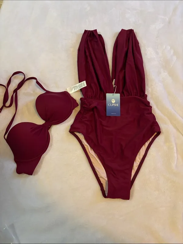Cupshe Plum Twist Front One-Piece - Image 7