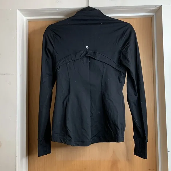 90 degree Black Zip Fitted Work Out Yoga Athletic Jacket - Image 2
