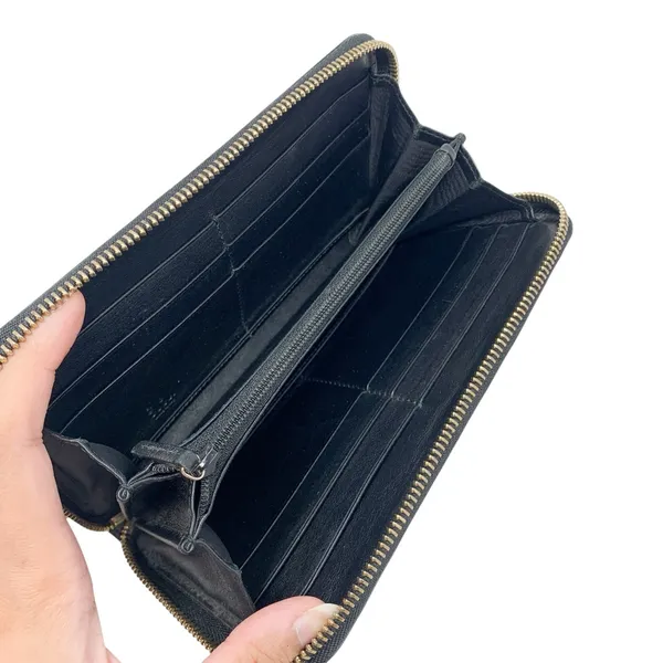 Gucci Microguccissima Black Leather Zip Around Continental Wallet - Image 6