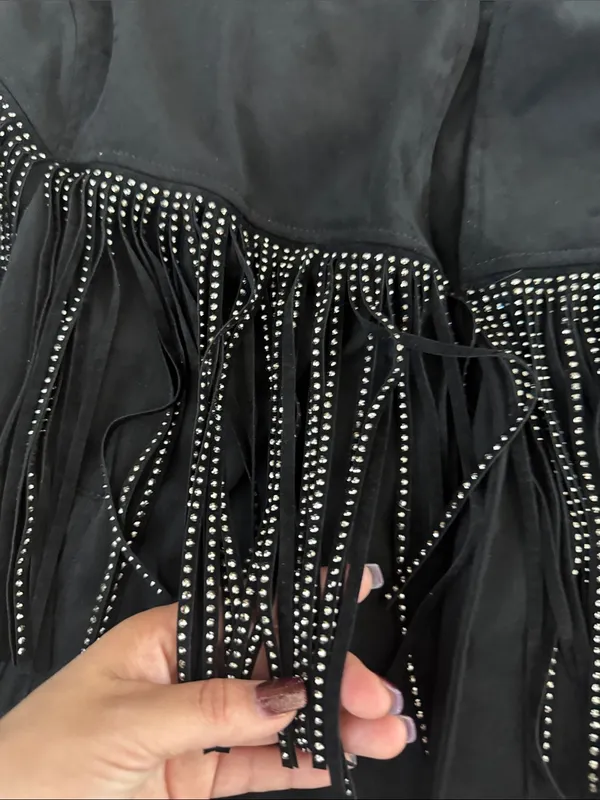 Zara  suade fringe jacket adorable size M - Image 5