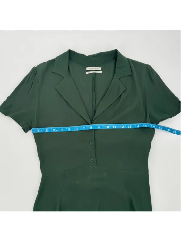 Urban Outfitters Green Short Sleeve Midi Dress XSP - Image 5