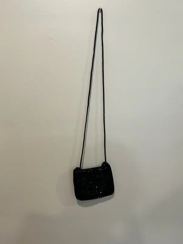 Vintage beaded purse Black - Image 4