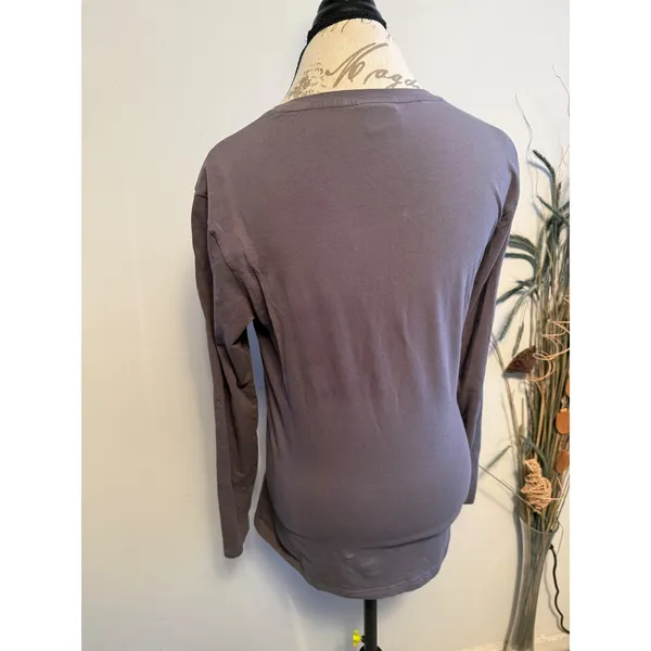 Gymshark Womens Long Sleeve Training Top‎ Gray Crew Neck Slim Fit Size Small - Image 3