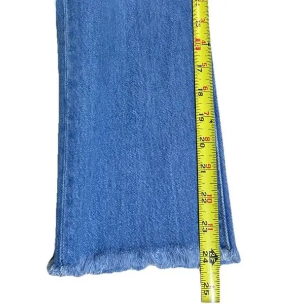 Levi’s Premium Wedgie Straight Jeans W26 L26 Blue Distressed Raw Hem Button Fly - Image 6