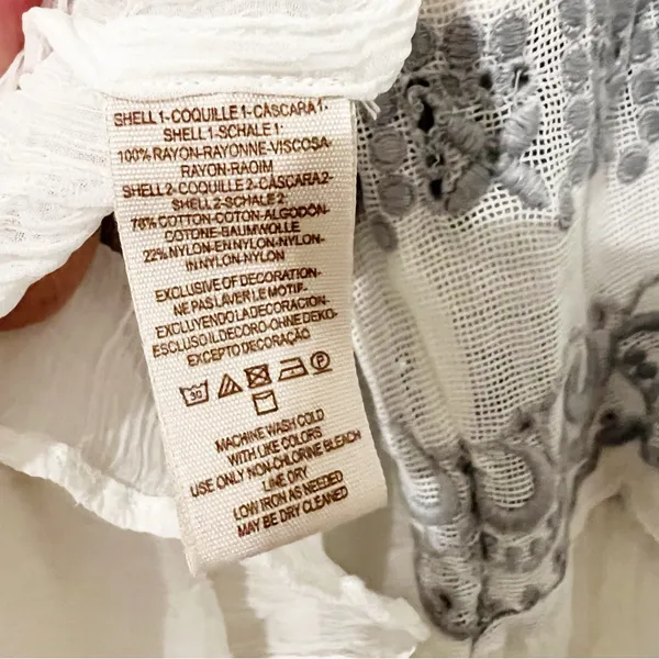 FREE PEOPLE Sweet Sunny Days Tunic White Lace Sheer Size XS - Image 7