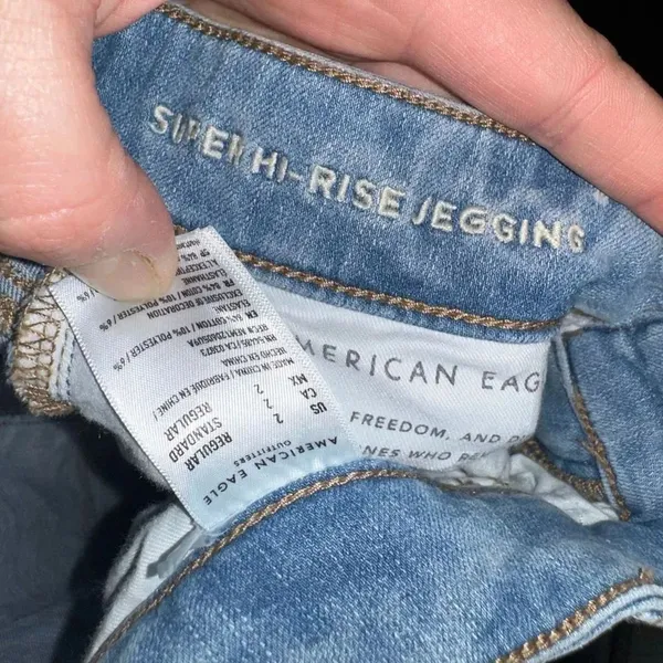 American Eagle distressed 2 super high rise jeggings - Image 2