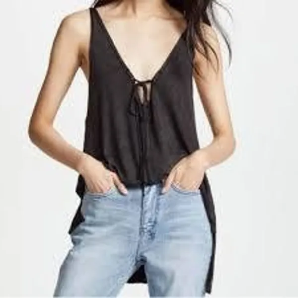 XS Free People Set of 2 Scarlett Tank Top Black & White ribbed knit cami - Image 5