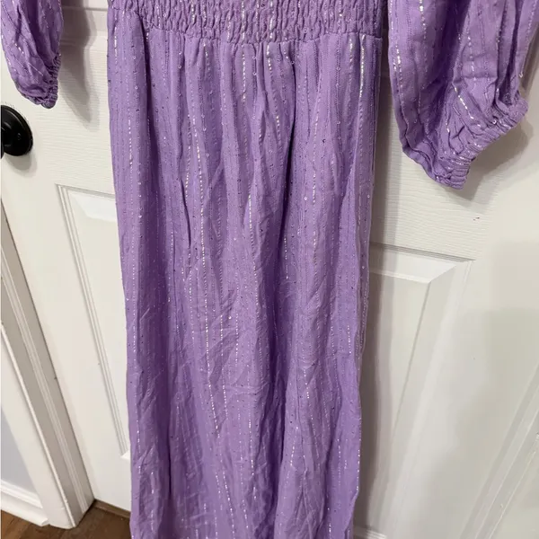 SUNDRESS Laura‎ Maxi Dress in lavender purple with stripe sequin detail XS/S - Image 4