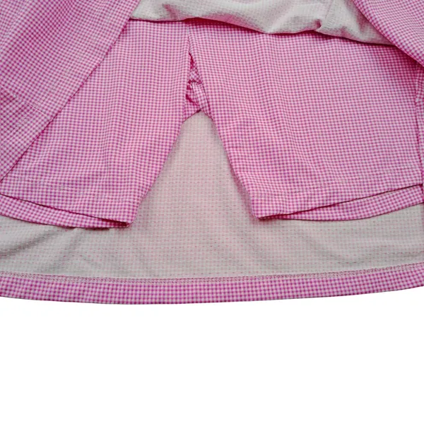 IBKUL Women's XL Pink Gingham Skort UPF Breathable Quick-Dry Cooling - Image 9