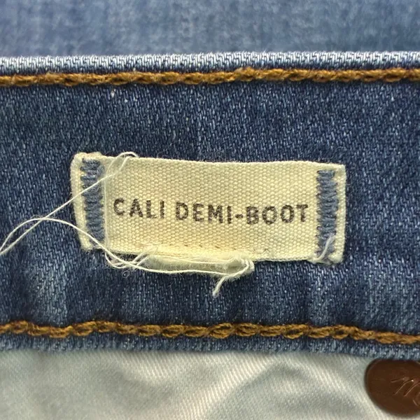 Madewell Cali Demi-Boot Solid Jeans Blue High Rise Stretch Denim Size 10 - Image 8