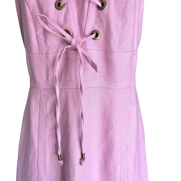 J.Crew Dress Corset Pink Wedding Whimsey Fairy SZ 6 Sleeveless Twill Cotton - Image 4
