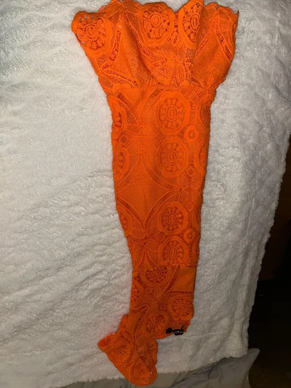 Orange citrus dress Size XS - Image 9