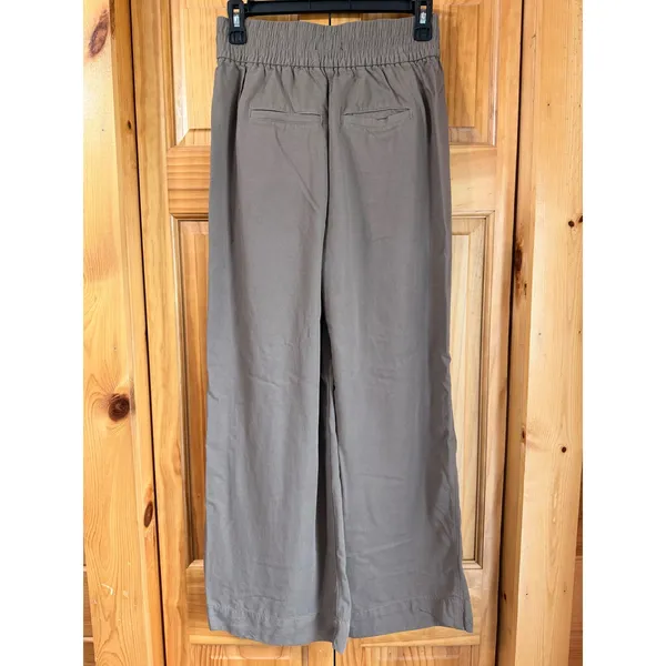 NWT Madewell Drapeweave Carley Wide Leg Pants XXS Brown Pull‎ On High Rise - Image 4