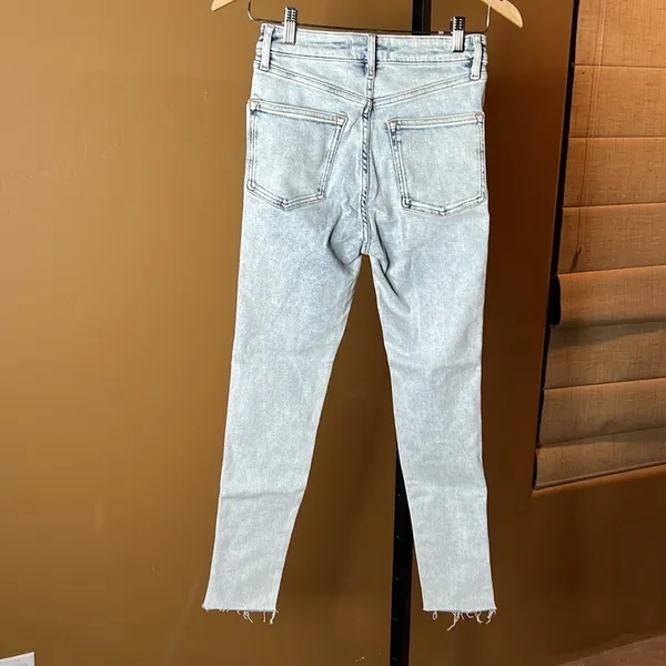 NWT Free People We The Free Raw High-Rise Skinny Jegging Jeans Acid Wash Size 27 - Image 10