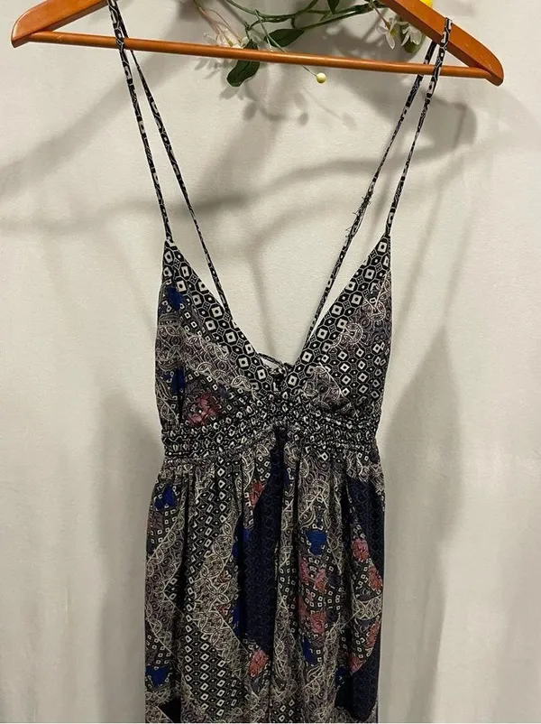Fire Los Angeles maxi tie strap babydoll dress boho whimsigoth mermaid festival - Image 12