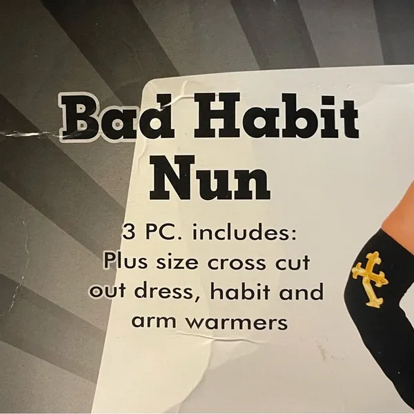 NEW Music Legs Bad Habit Nun Plus Size Halloween Costume Size 1X/2X - Image 5