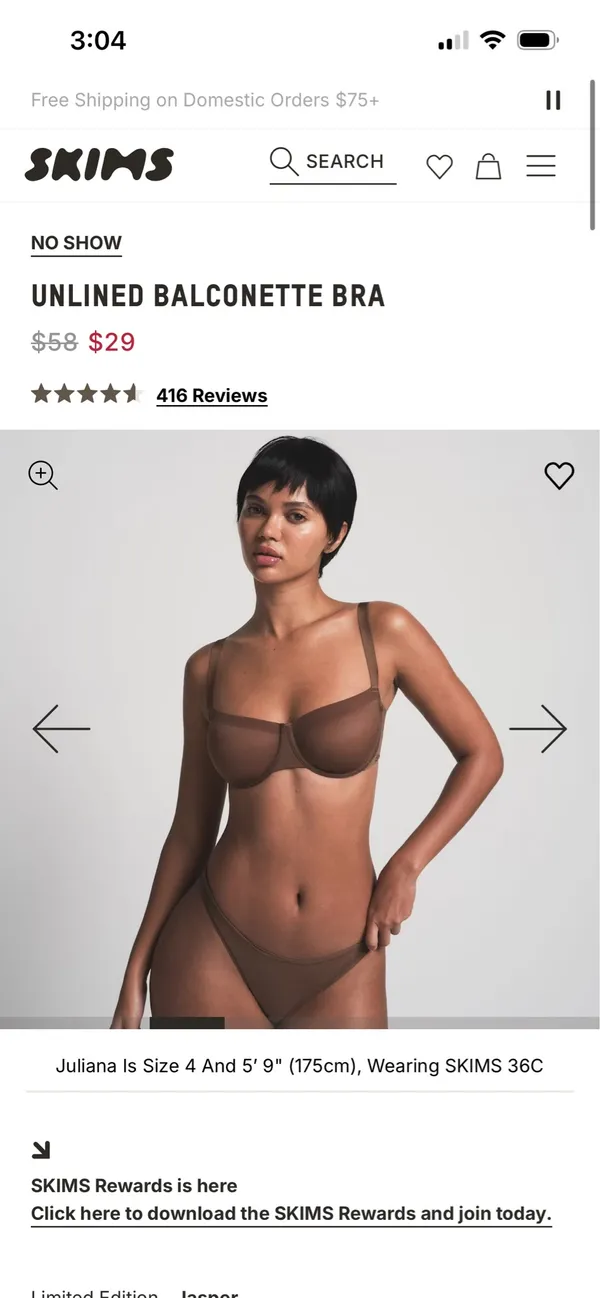SKIMS Unlined Balconette Bra - Image 6