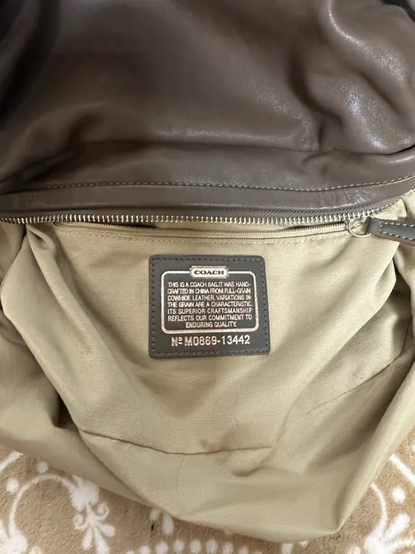 Coach Y2k Parker Taupe Soho Pleated Leather Hobo Bag 13442 - Image 10