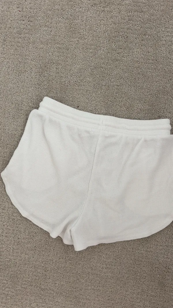 Garage white waffle knit cotton shorts in XS #garage #waffle - Image 3