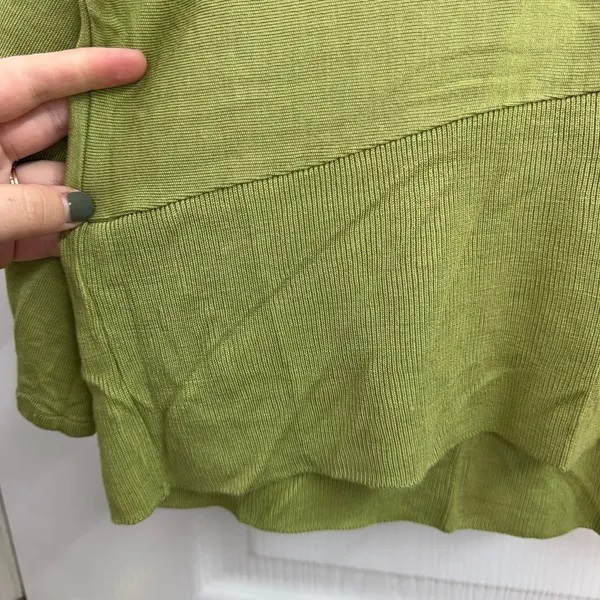 Vintage Worthington green soft knit rayon‎ wide sleeve cropped sweater large - Image 5