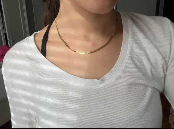 Gold Snake Chain Necklace - Image 5