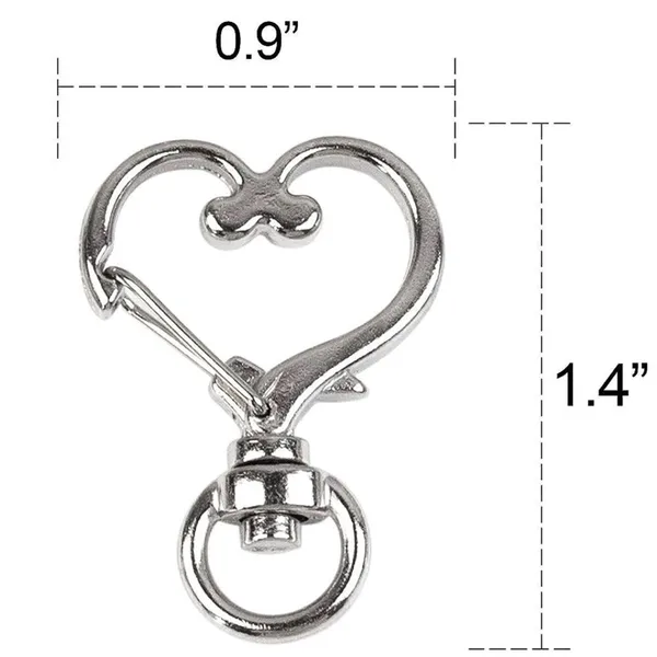 *30off3* Football 🏈 Keychain includes Heart Shape Silver Medal Spring Snap Clip. - Image 6