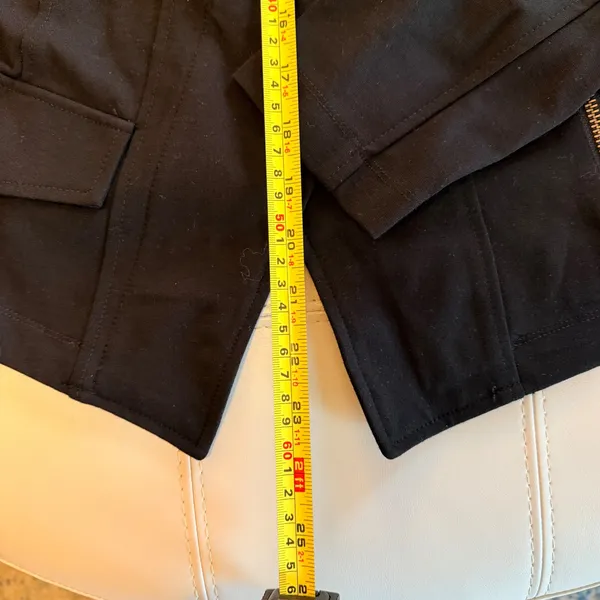 Cabi Black Asymmetrical Moto Jacket S Structured Zip Front‎ Ponte Stretch Career - Image 4