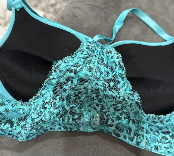 RAMPAGE Turquoise Lace Cheetah Design Racerback Bra - Image 8