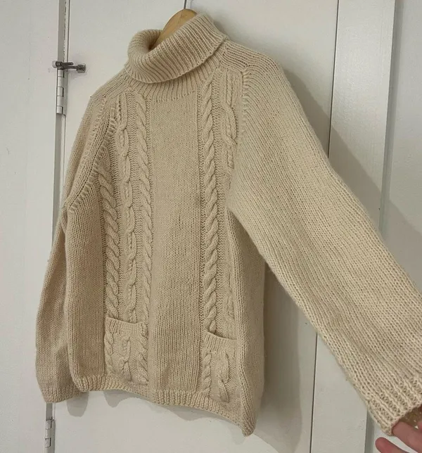 J.Crew 100% Wool Cable Knit Sweater - Image 4