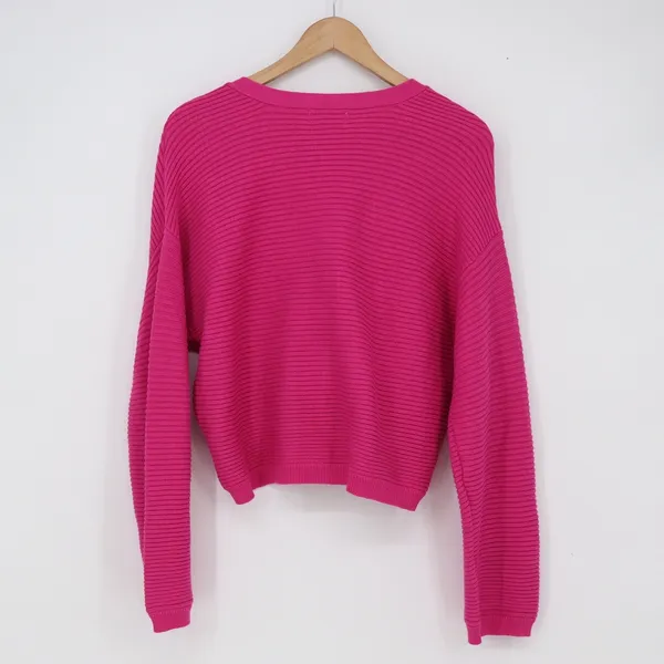Sofia Jeans Sweater Dress Set Womens XXL 2-Piece Cardigan Pink Ribbed Excellent - Image 5