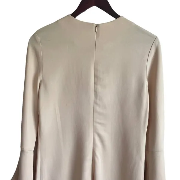 Zara Woman Shift Mini Dress XS Pastel‎ Orange Mod Minimalist Soft Girl Euro Chic - Image 4