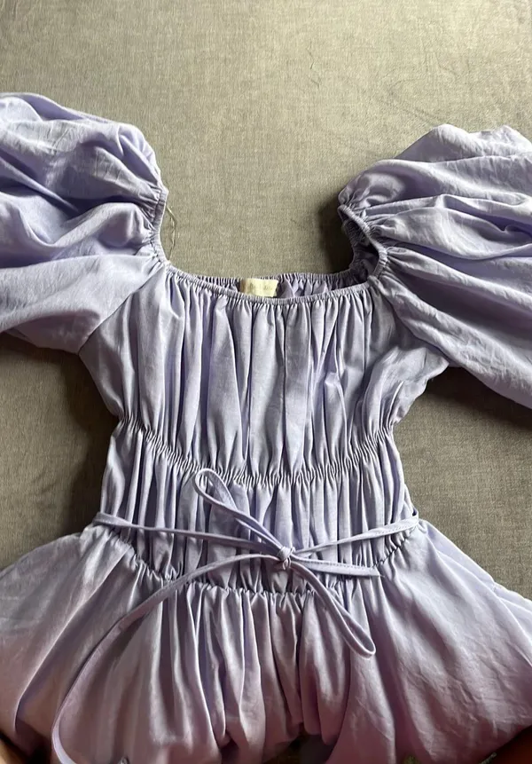 Alterd State Arabella Puff Dress Lavender - Image 3