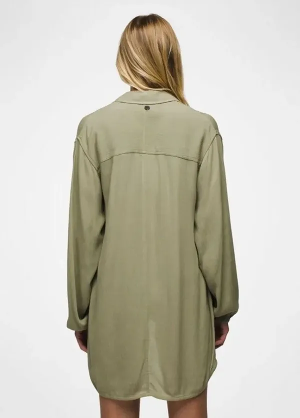 prAna Fernie Shirt Dress Women’s Small Sage Green Button Front Tunic Cover-Up #1 - Image 2