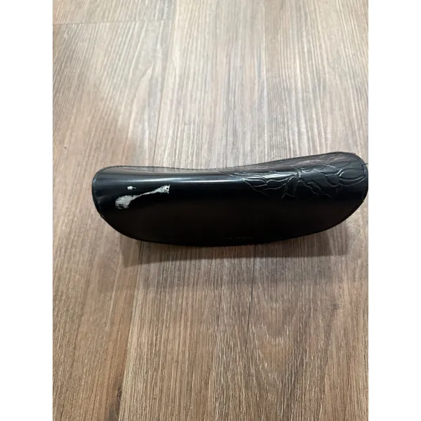 Versace Black‎ Medusa Embossed Sunglasses Case Semi Circle Hook and Loop Closure - Image 4