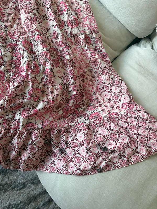Zara Pink Floral Maxi Skirt  - Image 5