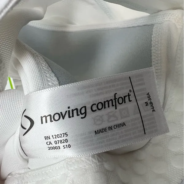 Moving Comfort Vixen Sports Bra Womens M 34AB-36A White High Impact NWT - Image 8