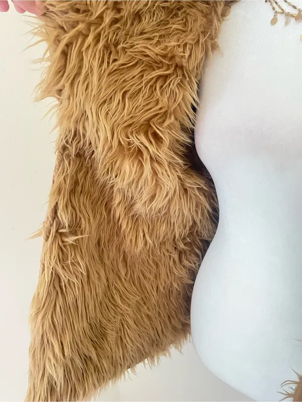 Marc‎ Florence Vintage Y2K Penny Lane Vegan Leather Faux Fur Coat Jacket Medium - Image 3