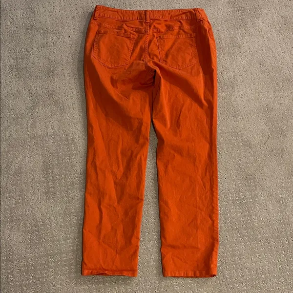 Chicos 0.5 orange pants small sz 6 - Image 5